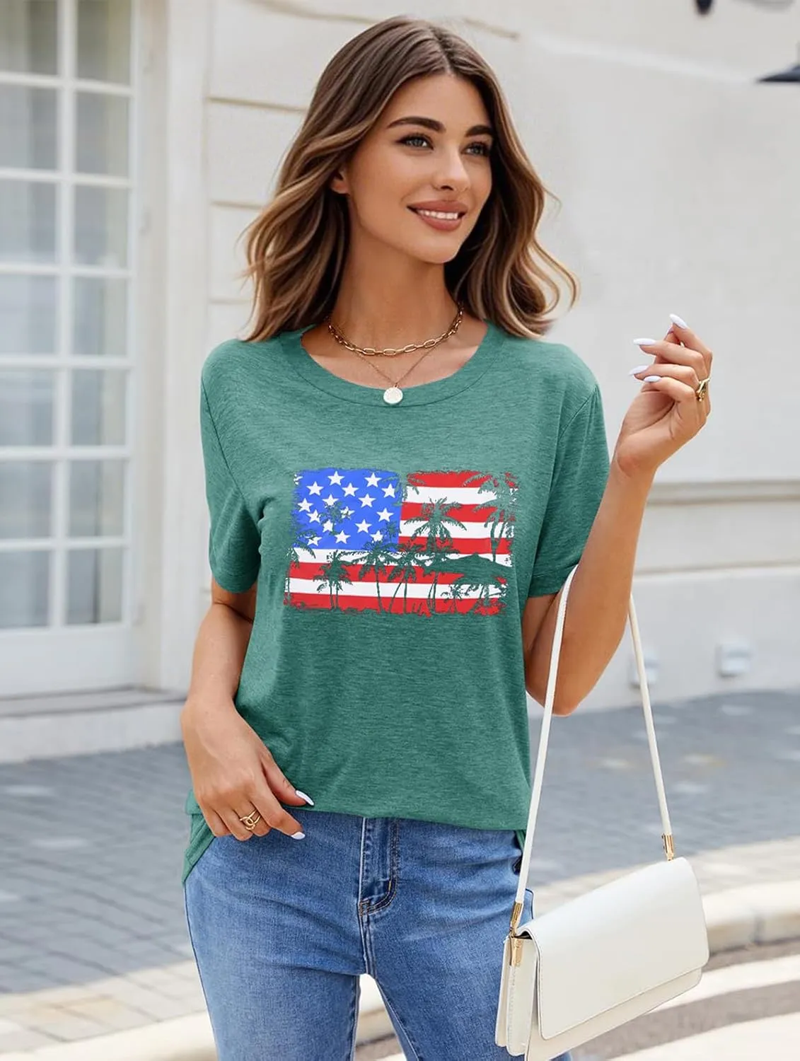 Anbech Short Sleeve Shirts for Women Cute Sunflowers Graphic Tees Loose Summer Tops