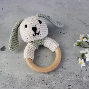 Bunny Wood Ring Rattle