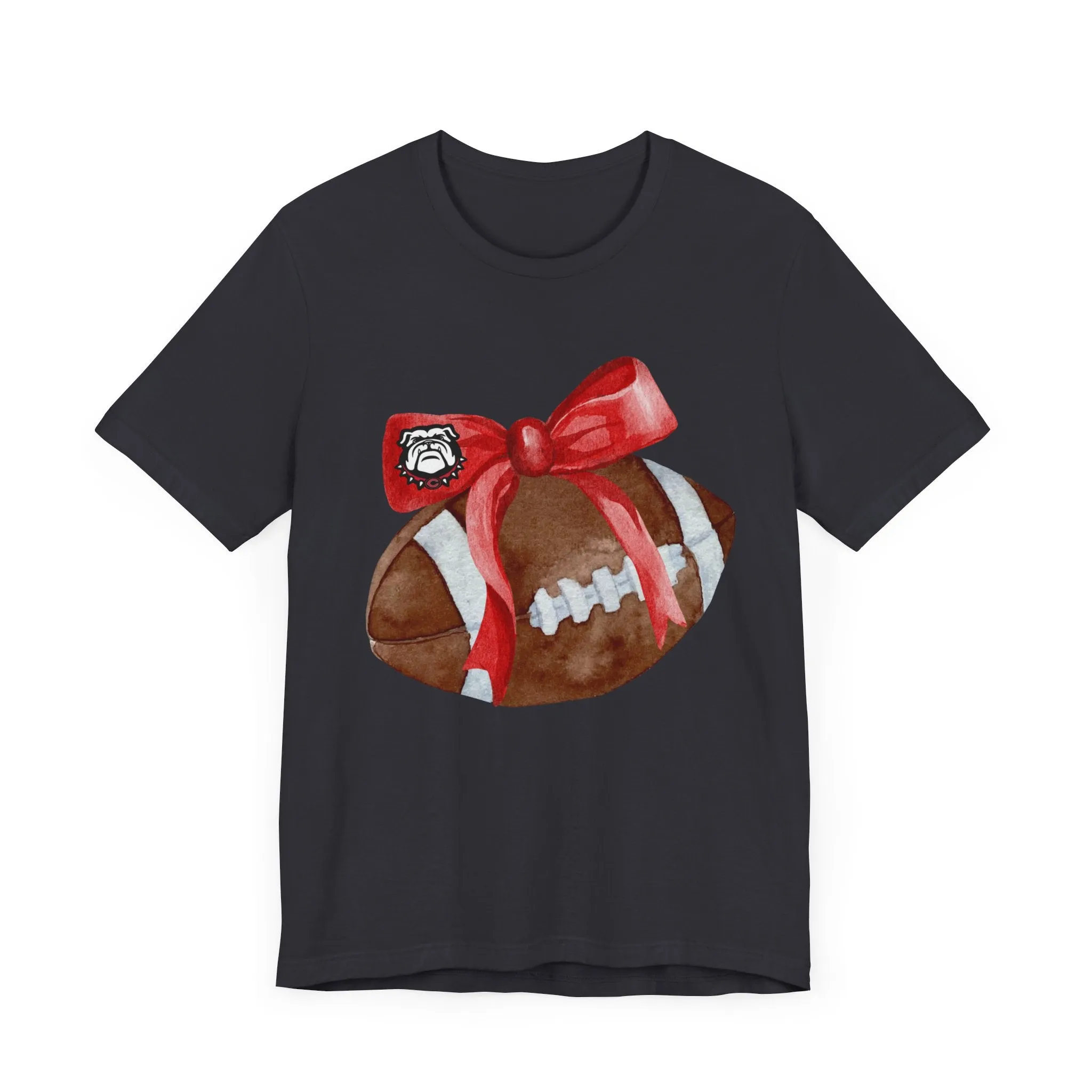 Cedartown Football and Bow Bella Canvas 3001 Unisex Jersey Short Sleeve Tee