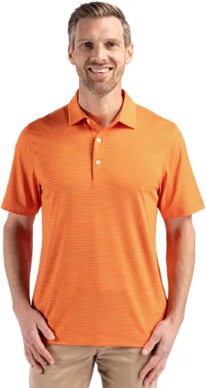 Cutter & Buck Forge Eco Fine Line Stripe Stretch Recycled Mens Polo