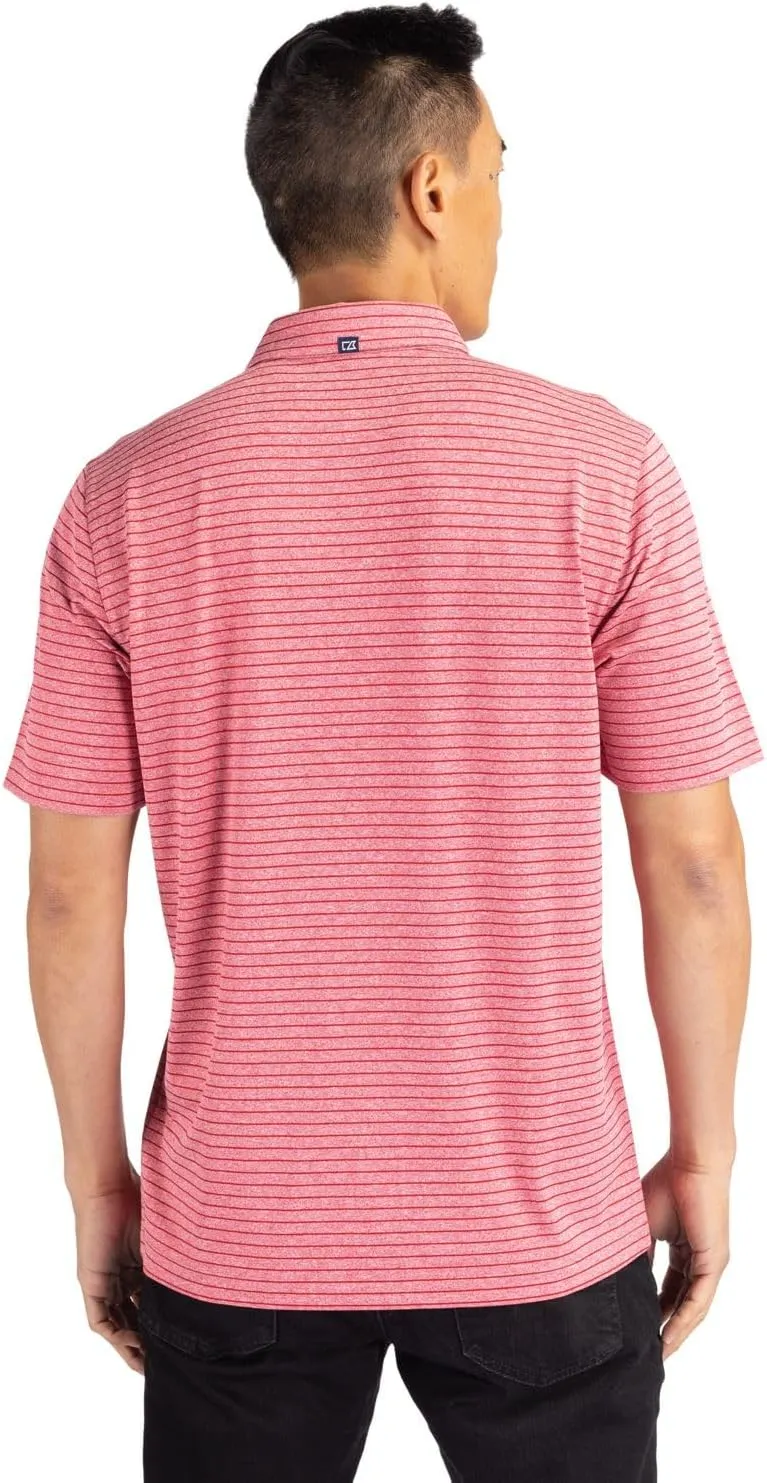 Cutter & Buck Forge Eco Heather Stripe Stretch Recycled Mens Big & Tall Polo
