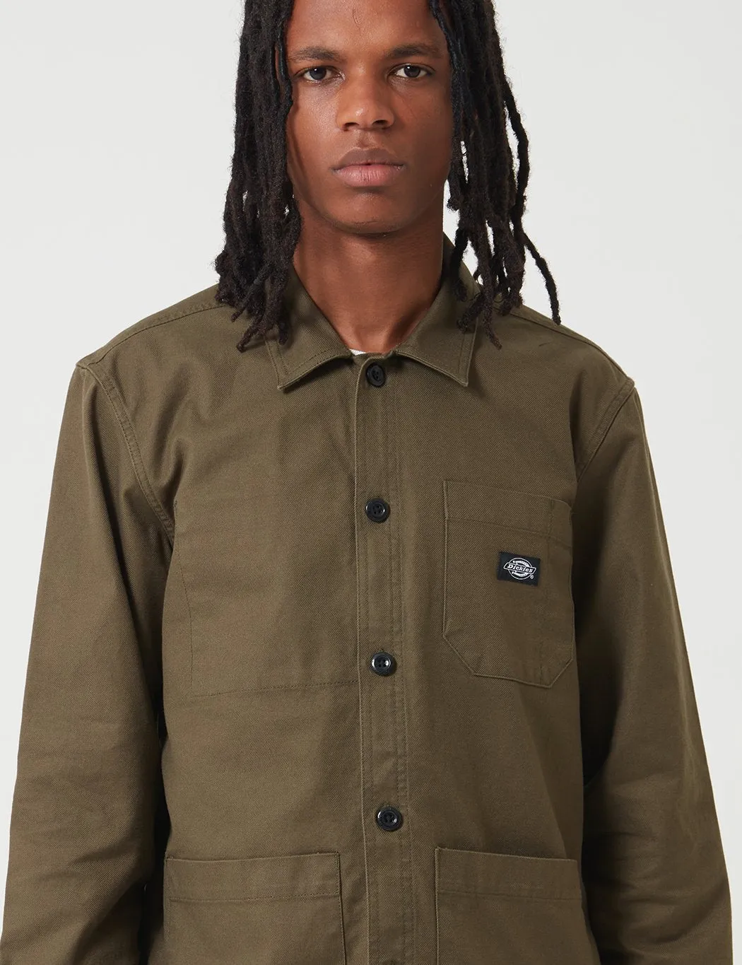 Dark Olive Green Dickies Caprock Over Shirt
