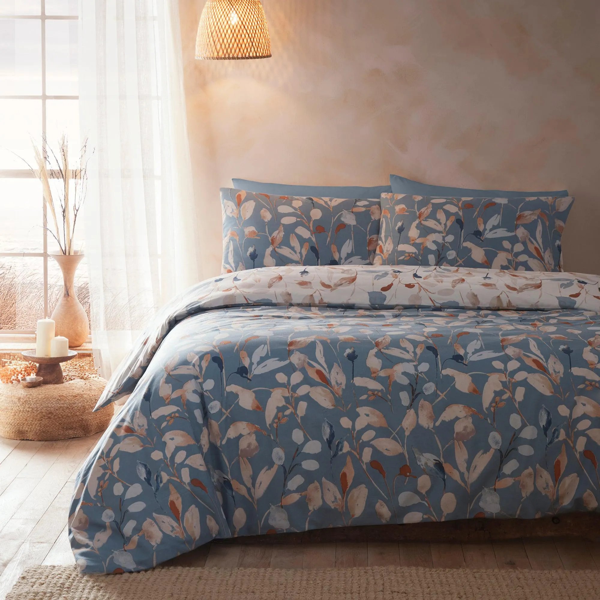 Drift Home Anya Duvet Cover Set - Blue