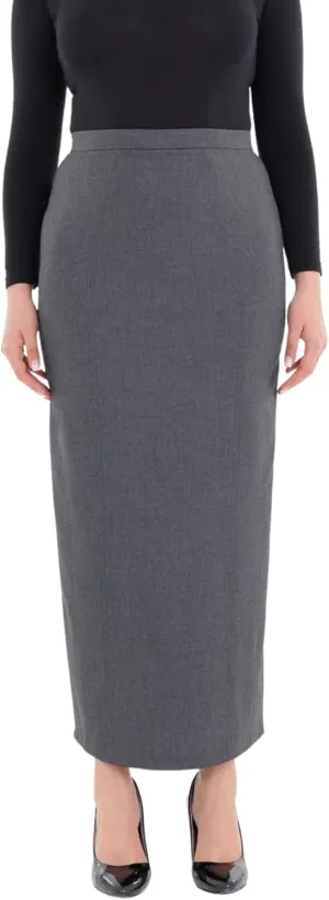 G-Line Women's Maxi Pencil Skirts Kick Pleated on Back Side High Waist Elegant Business Long Dress Skirt Regular to Plus Size