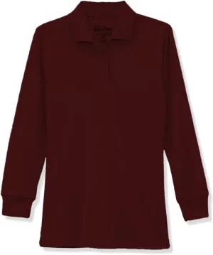 Galaxy by Harvic Girls Long Sleeve Polo Shirts School Uniform Shirt