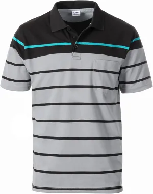 Gioberti Mens Single Stripe Polo Shirt with Pocket