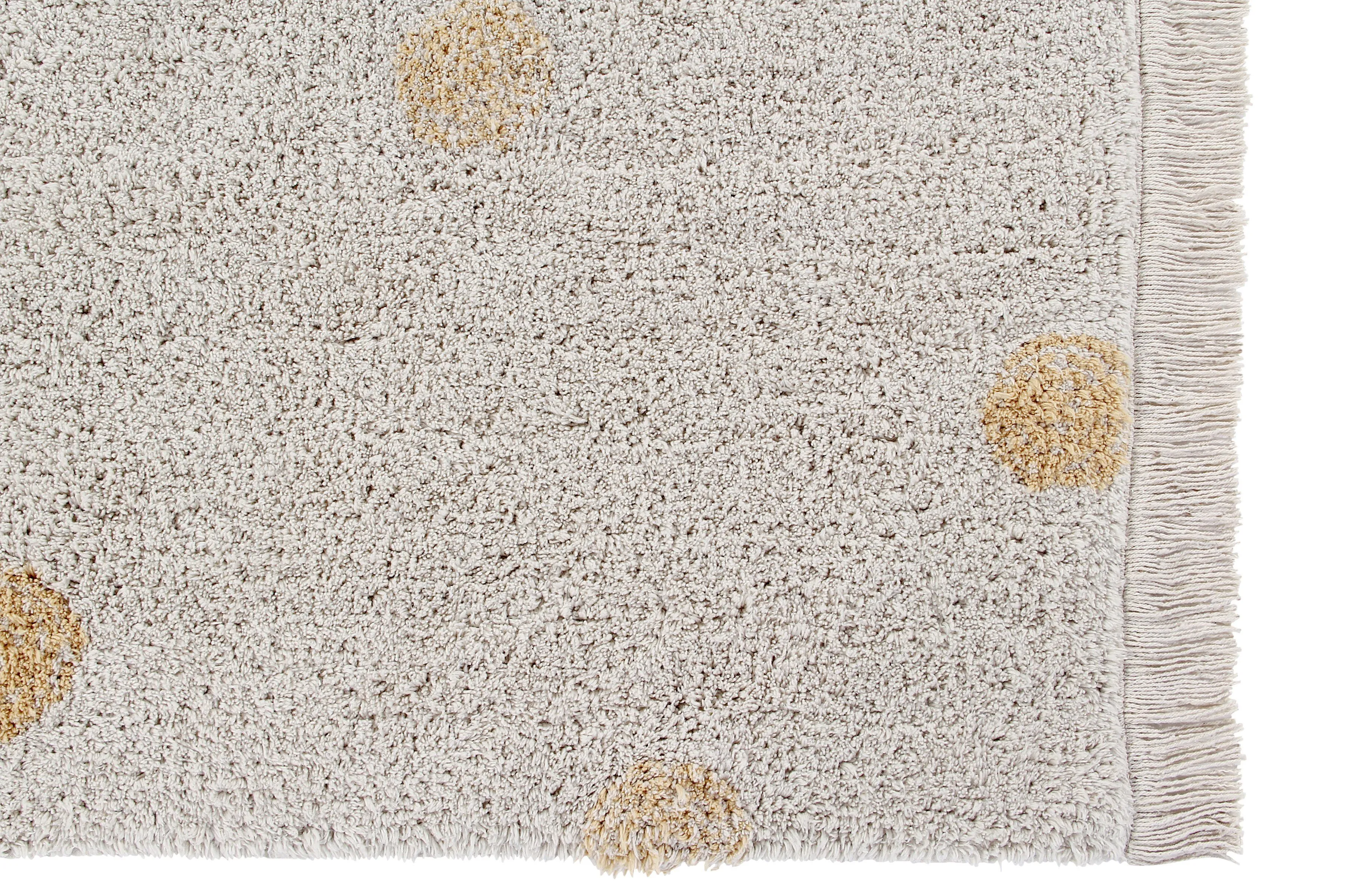 Hippy Dots Washable Rug - Honey