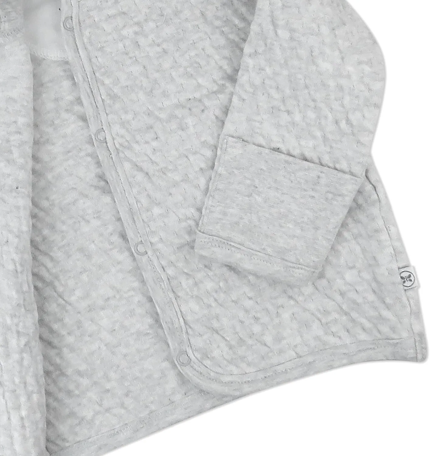 HonestBaby Matelasse Snap-Front Hoodie 100% Organic Cotton Infant Baby Boys, Girls