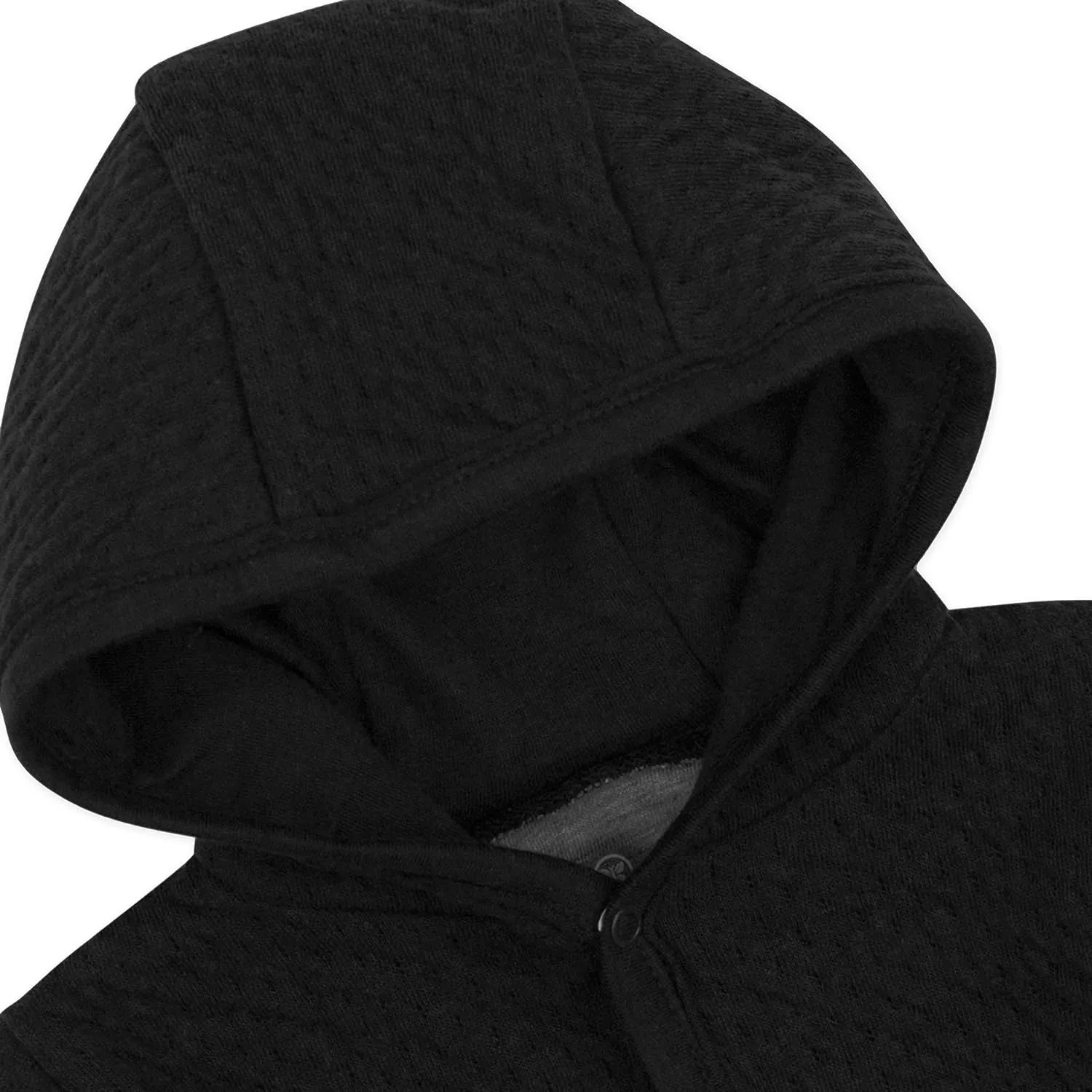 HonestBaby Matelasse Snap-Front Hoodie 100% Organic Cotton Infant Baby Boys, Girls