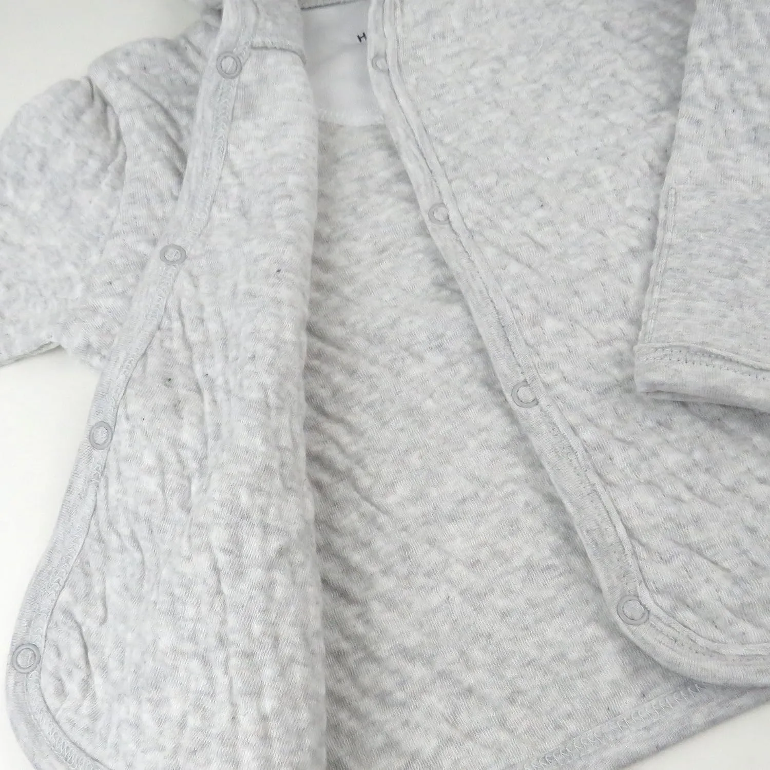HonestBaby Matelasse Snap-Front Hoodie 100% Organic Cotton Infant Baby Boys, Girls