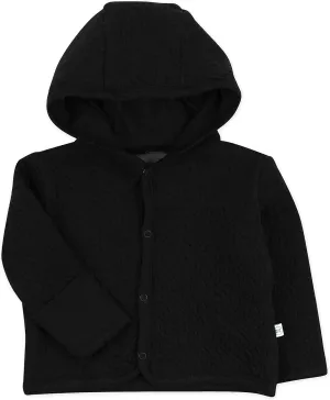 HonestBaby Matelasse Snap-Front Hoodie 100% Organic Cotton Infant Baby Boys, Girls