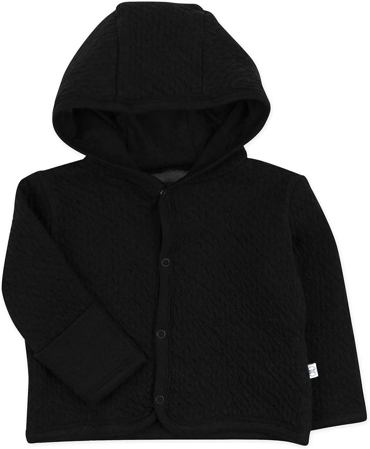 HonestBaby Matelasse Snap-Front Hoodie 100% Organic Cotton Infant Baby Boys, Girls