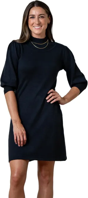 Hope & Henry Womens' Cable Sweater Dress with Elbow Patches