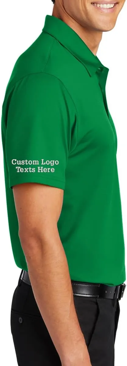 INK STITCH Men K398 Custom Embroidery Add Logo Texts Staff Performance Polo Shirts