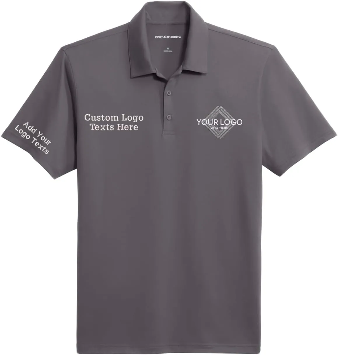 INK STITCH Men K398 Custom Embroidery Add Logo Texts Staff Performance Polo Shirts