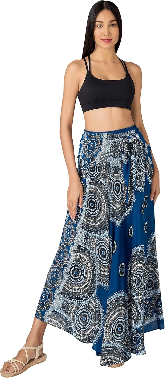 Joob Joob Long Boho Skirts for Women - Bohemian Hippie Maxi Summer Skirt