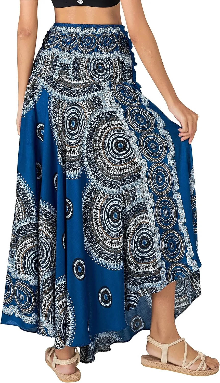 Joob Joob Long Boho Skirts for Women - Bohemian Hippie Maxi Summer Skirt