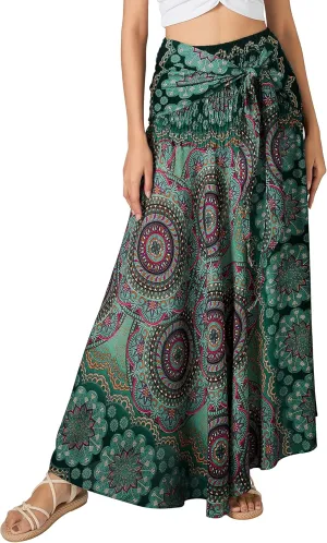 Joob Joob Long Boho Skirts for Women - Bohemian Hippie Maxi Summer Skirt