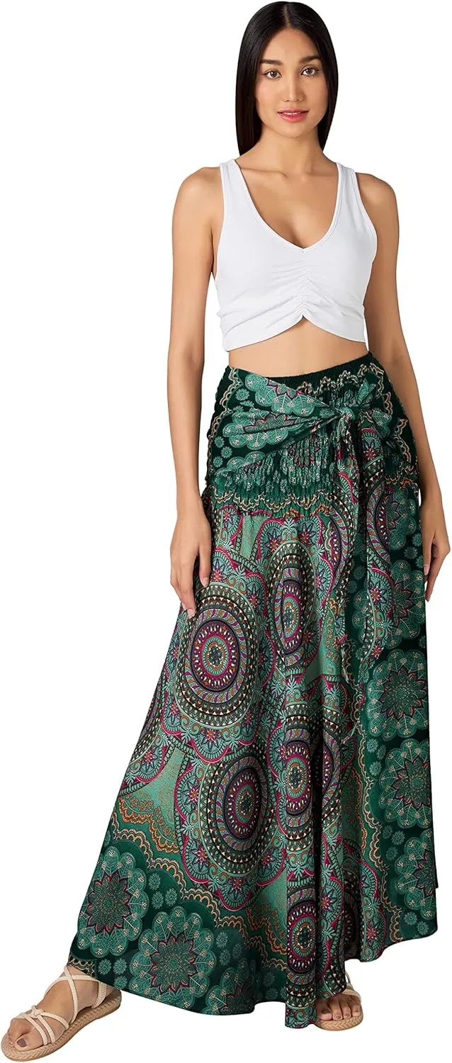 Joob Joob Long Boho Skirts for Women - Bohemian Hippie Maxi Summer Skirt
