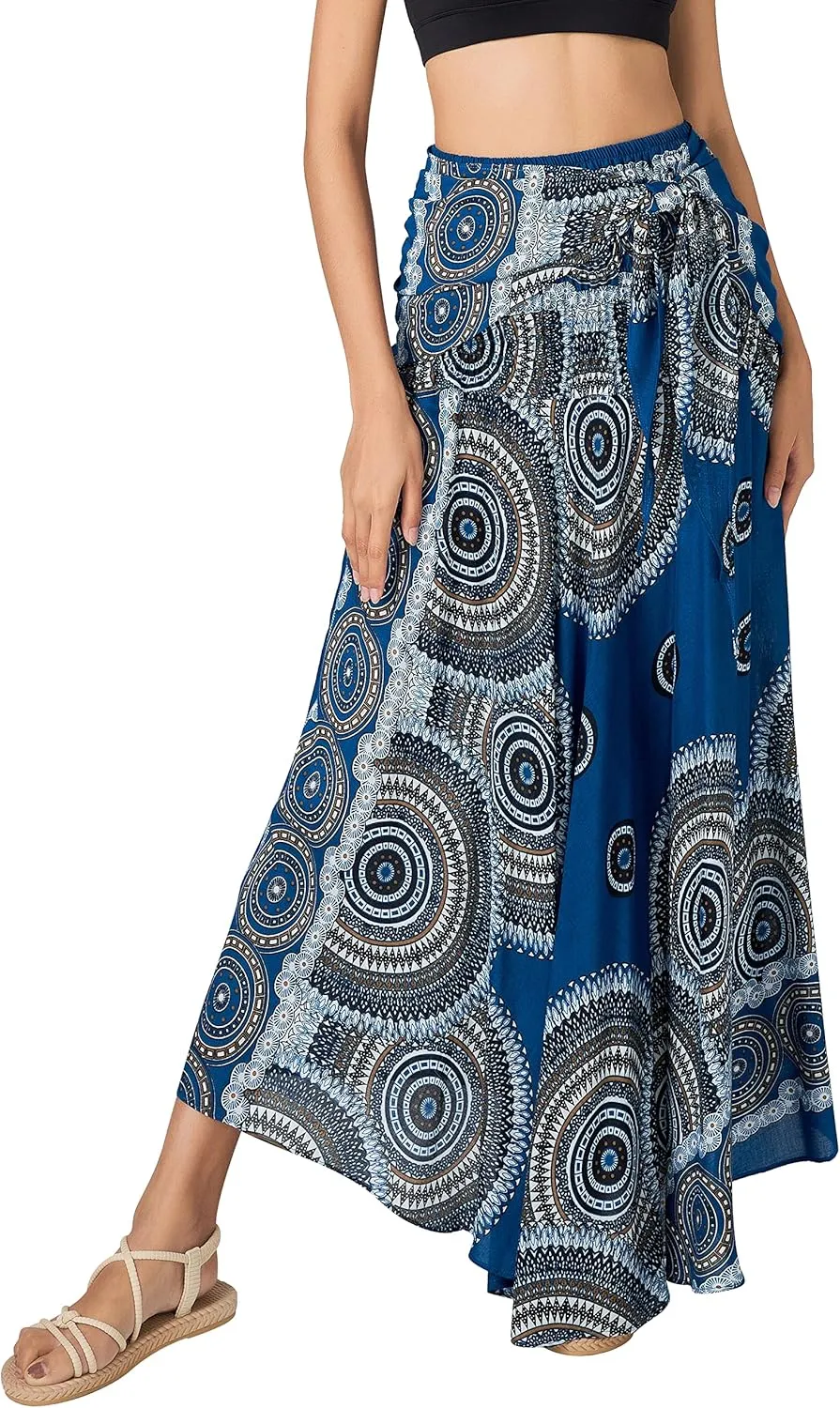 Joob Joob Long Boho Skirts for Women - Bohemian Hippie Maxi Summer Skirt