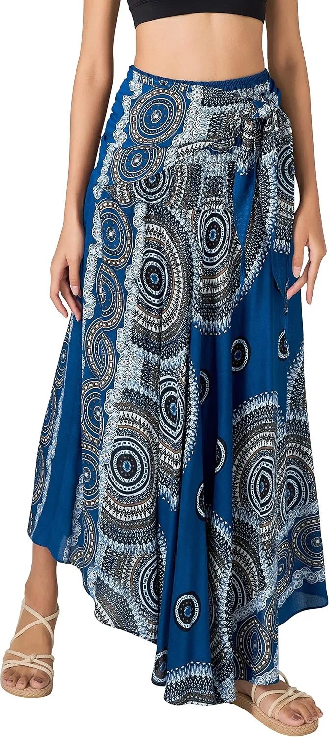 Joob Joob Long Boho Skirts for Women - Bohemian Hippie Maxi Summer Skirt