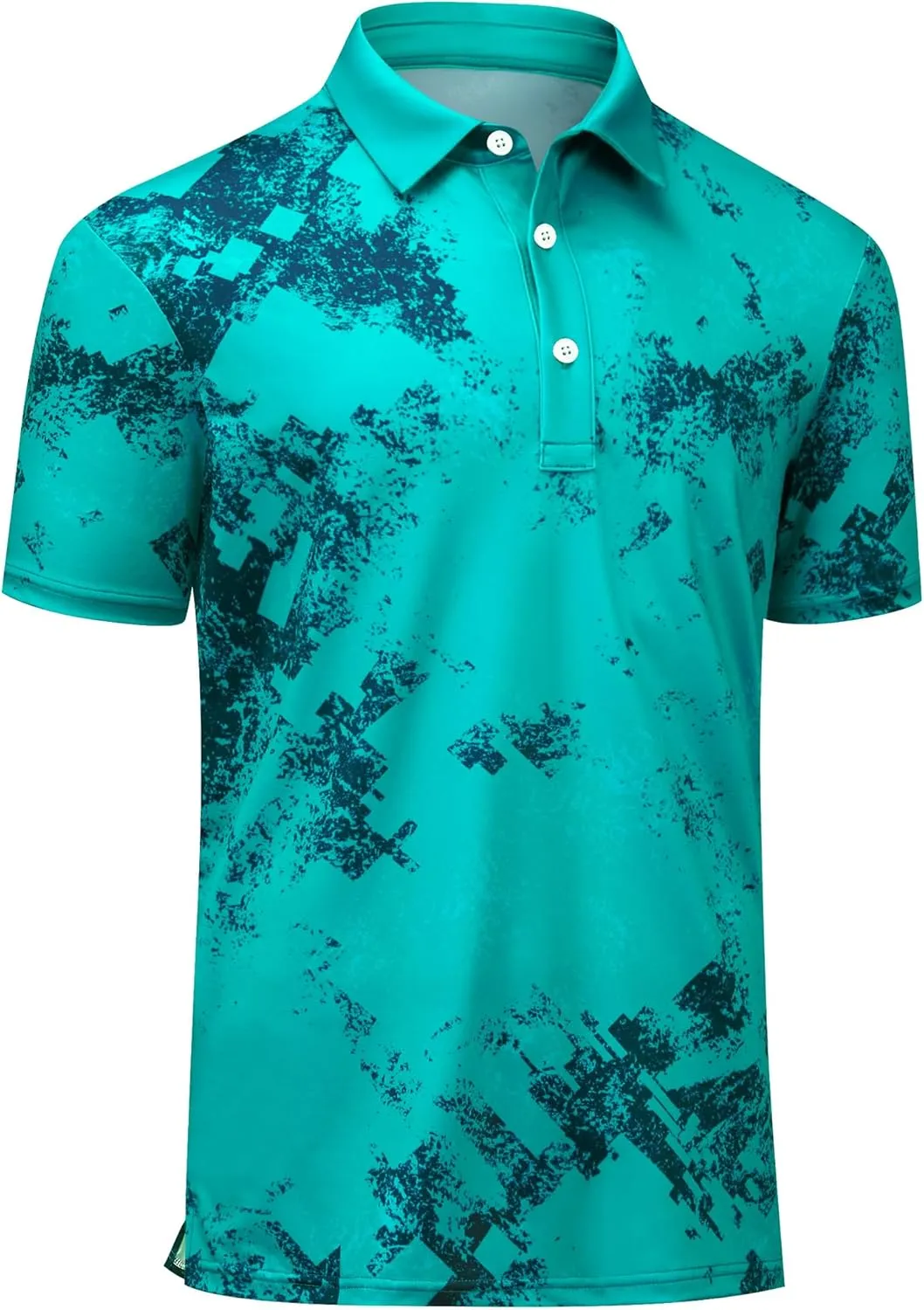 Men's Golf Shirts-Moisture Wicking Dry Fit Performance Recycled Polo Short Sleeve for Bussiness Casual Tennis