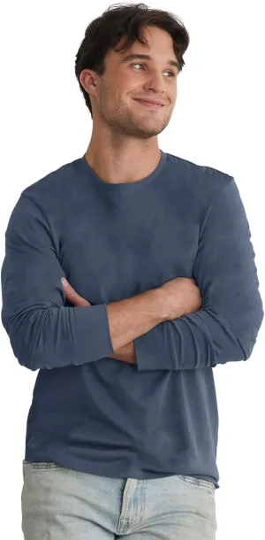 Men's Organic All-Cotton Long Sleeve Crew Neck T-Shirt