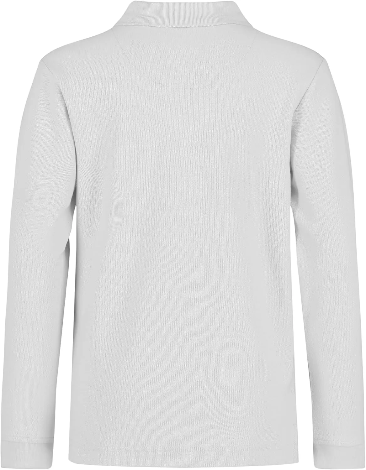 Nautica Boys' School Uniform Long Sleeve Polo Shirt, Button Closure, Comfortable, Breathable Fabric