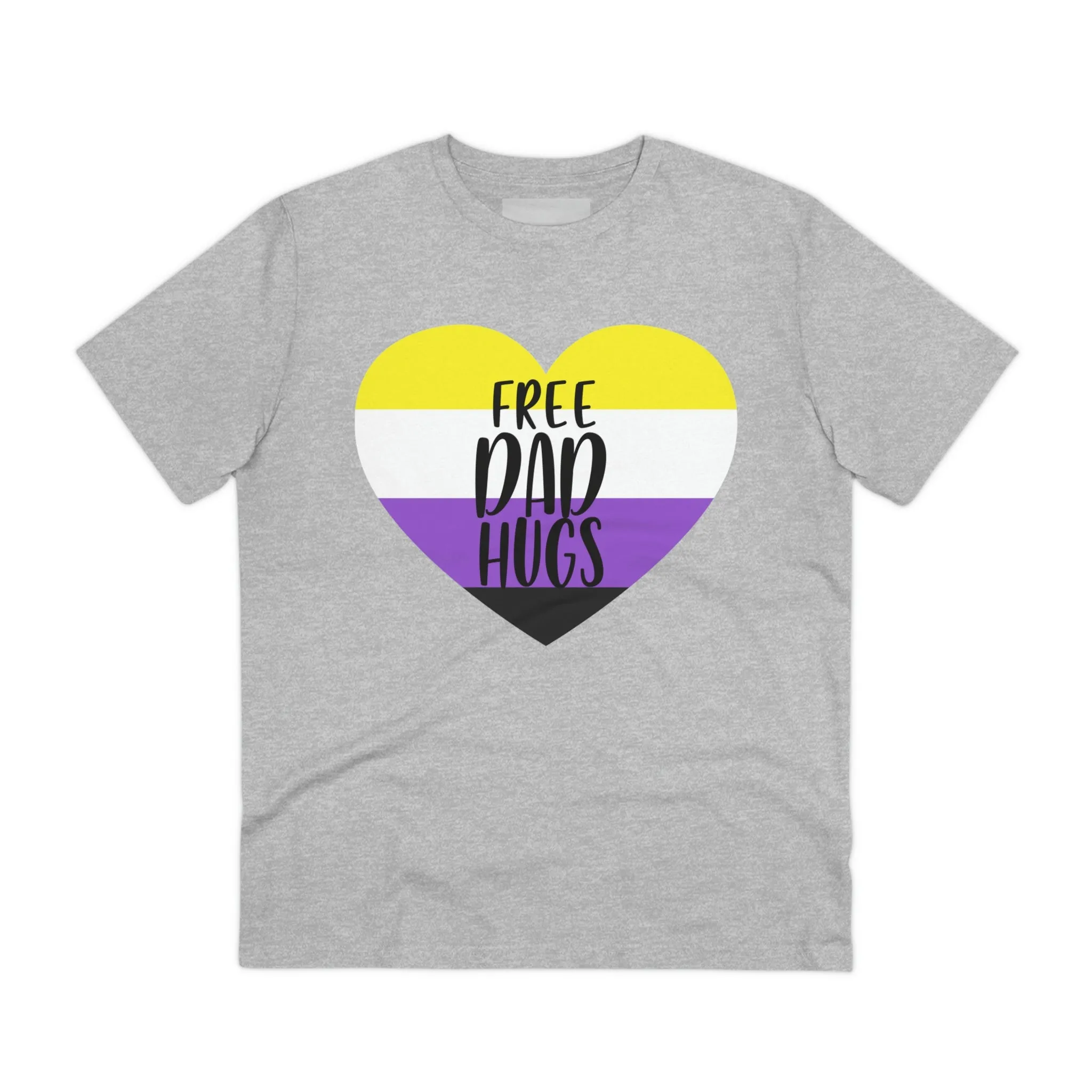 Non Binary Pride Flag T-shirt Unisex Size - Free Dad Hugs
