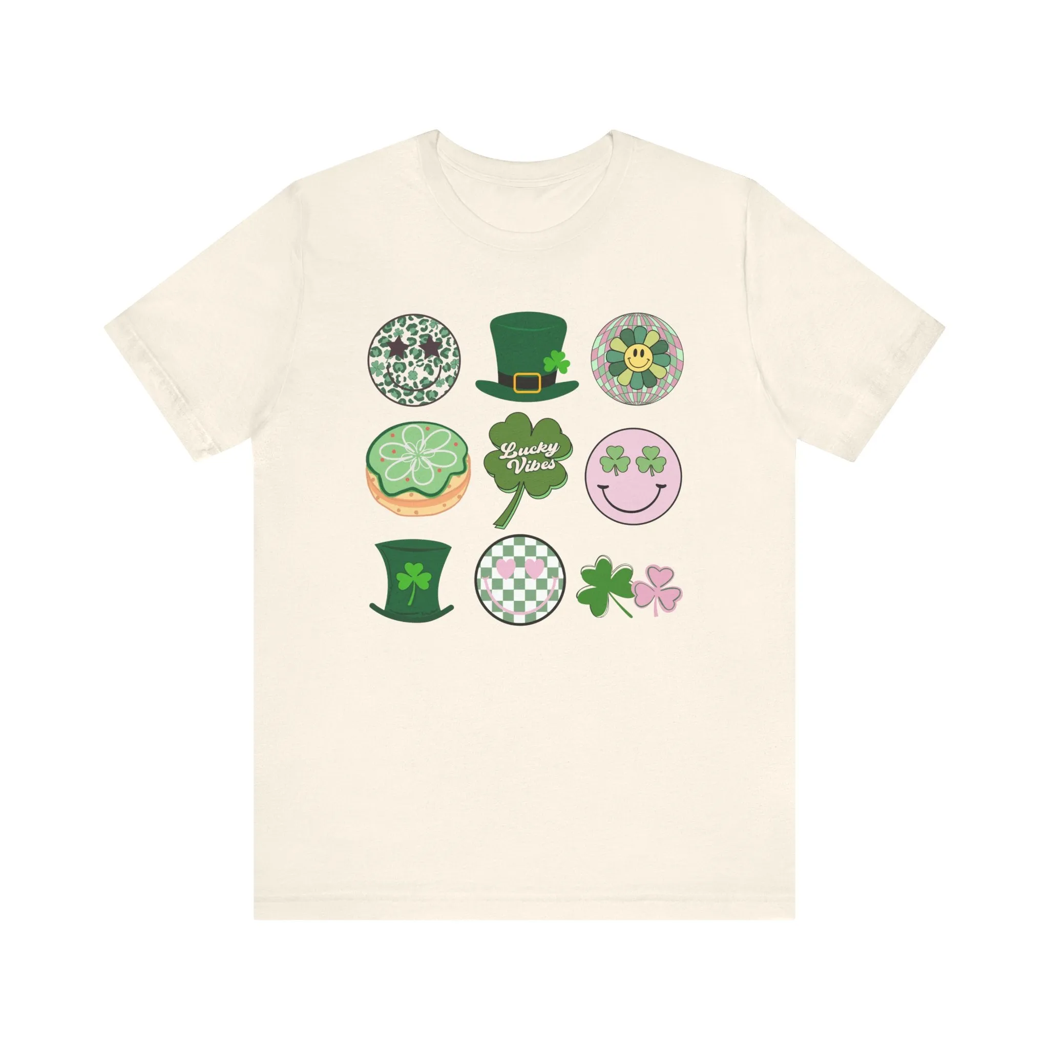 Retro St. Patrick's Day Icons - Unisex Jersey Short Sleeve Tee - Adult T-Shirt