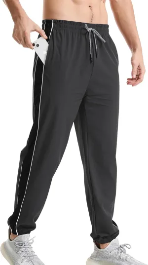 Suwangi Men's Athletic Running Pants Active Lightweight Workout Joggers Quick Dry Gym Loose Fit Sweatpants with Pockets