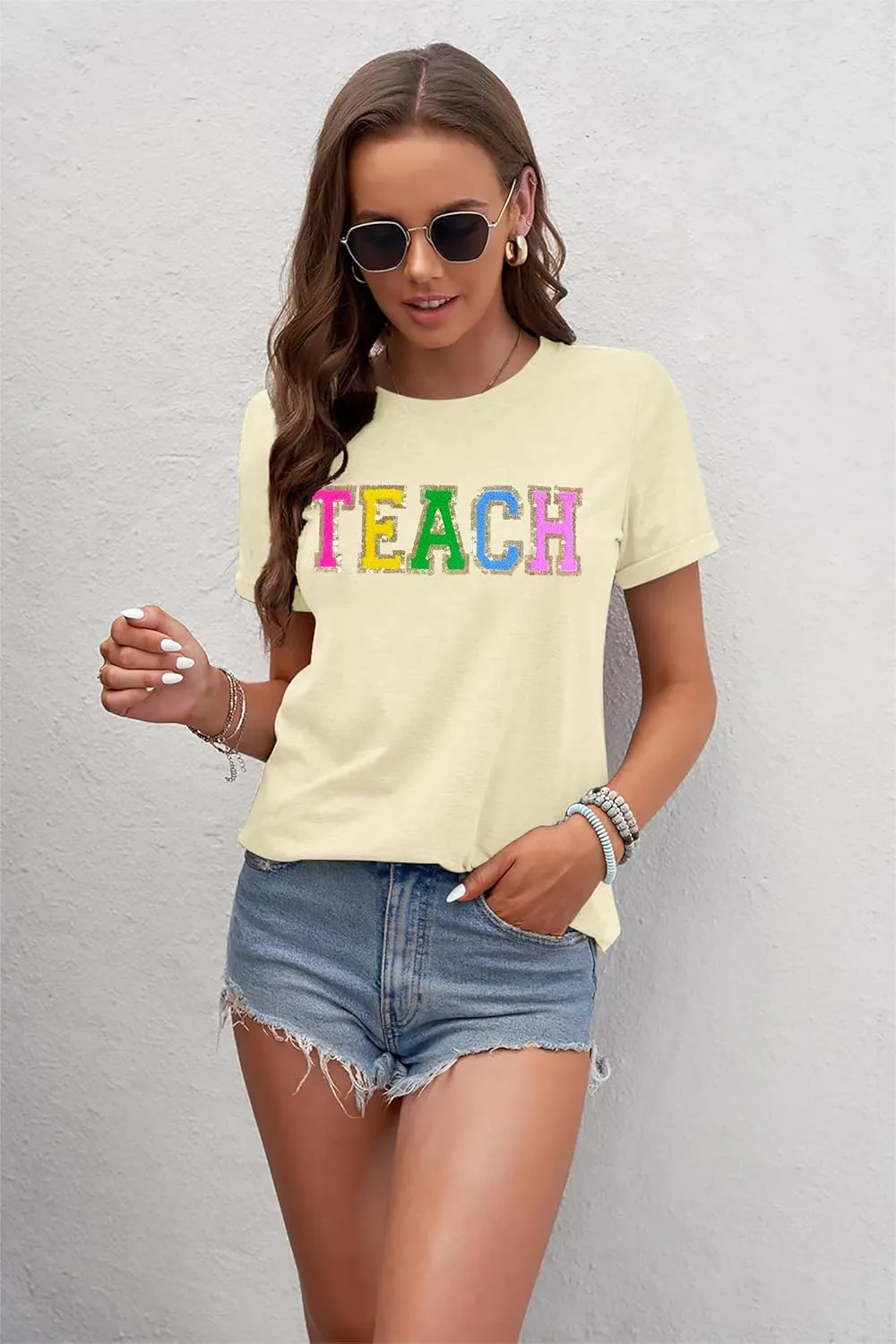 Teacher Shirts Women: Tie Dye Teacher Tshirt Funny Teacher Life Shirt Teacher Tee Tops Short Sleeve Teacher Gifts
