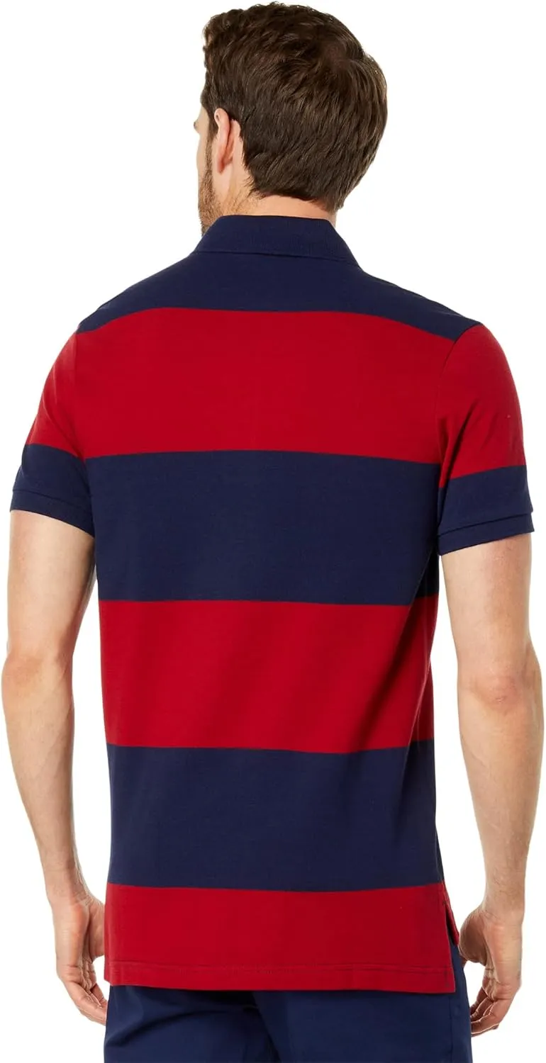 U.S. POLO ASSN. Slim Fit Yarn-Dye Stripe Pique Knit Shirt