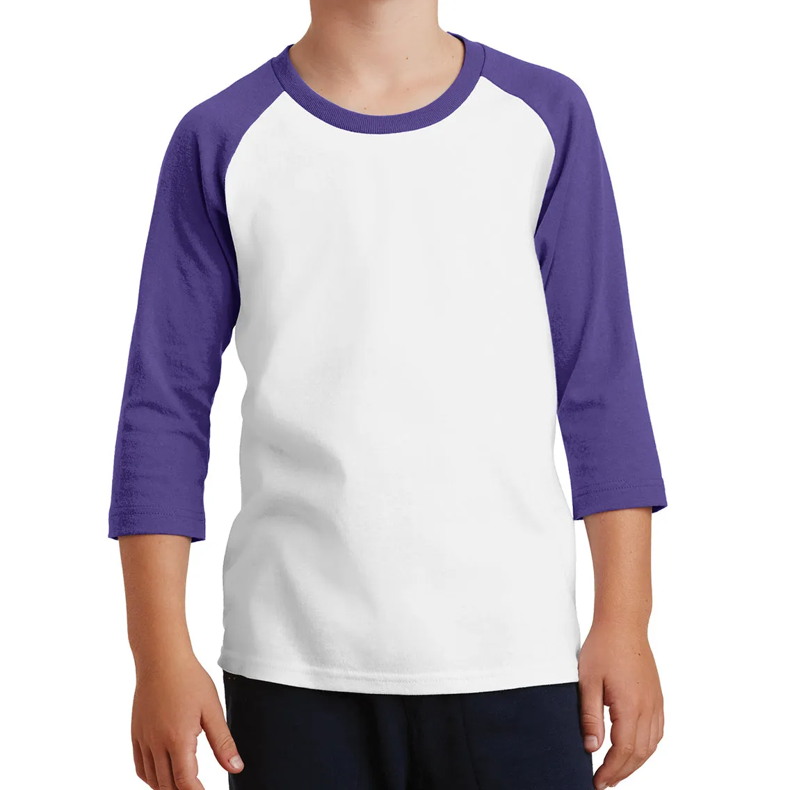 Youth Core Blend 3/4-Sleeve Raglan Tee