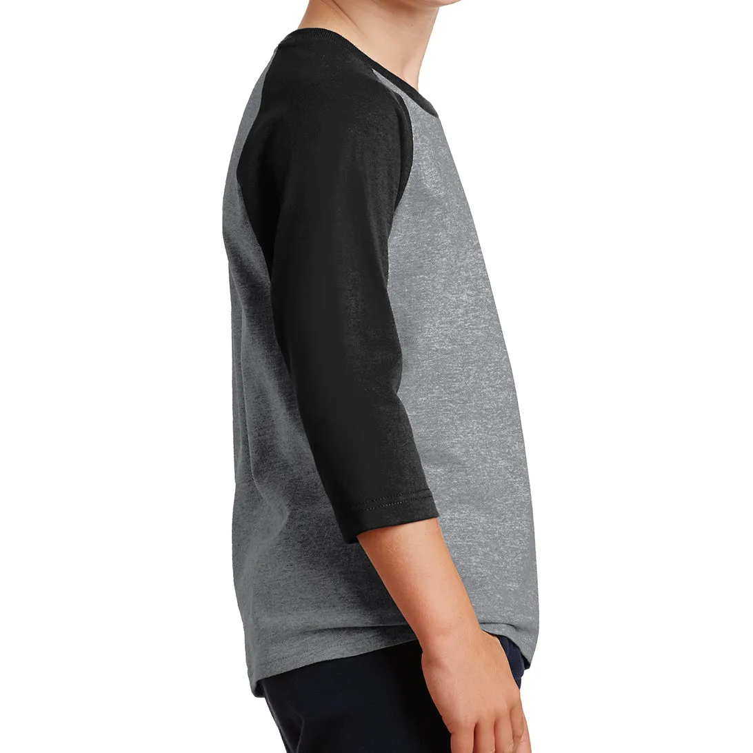 Youth Core Blend 3/4-Sleeve Raglan Tee
